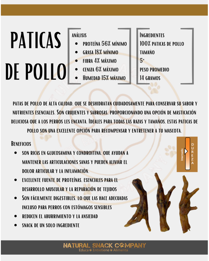 Bombonera de paticas de pollo x60